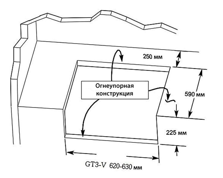 Встроенный газовый гриль GrandHall Premium GT3 Built in (редуктор и шланг в комплекте) K03000196A фото