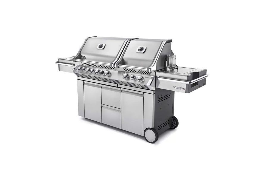 Газовый гриль Prestige PRO 825, с 4-мя основными горелками, задней инфракрасной горелкой, горелкой для копчения и отдельной камерой SIZZLE ZONE, из нержавеющей стали ВЕРТЕЛ В КОМПЛЕКТЕ PRO825RSBIPSS-3-RC фото
