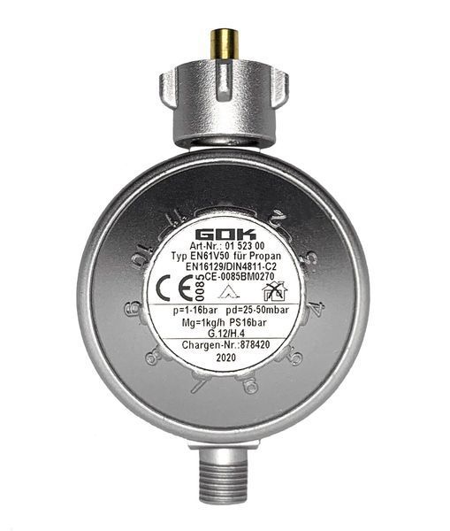 Регулятор тиску газу GOK 1кг/год 25-50мбар KLFxG1/4LH-KN 11 0152300 фото
