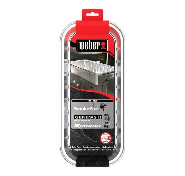 Алюминиевый одноразовый поддон для жира для газовых грилей WEBER Summit, Genesis II, 10 шт 6498 фото