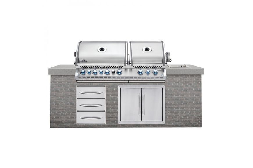 Газовый гриль Prestige BIPRO 825, с 4-мя основными горелками, задней инфракрасной горелкой, горелкой для копчения и отдельной камерой SIZZLE ZONE, из нержавеющей стали ВЕРТЕЛ В КОМПЛЕКТЕ BIPRO825RBIPSS-3 фото