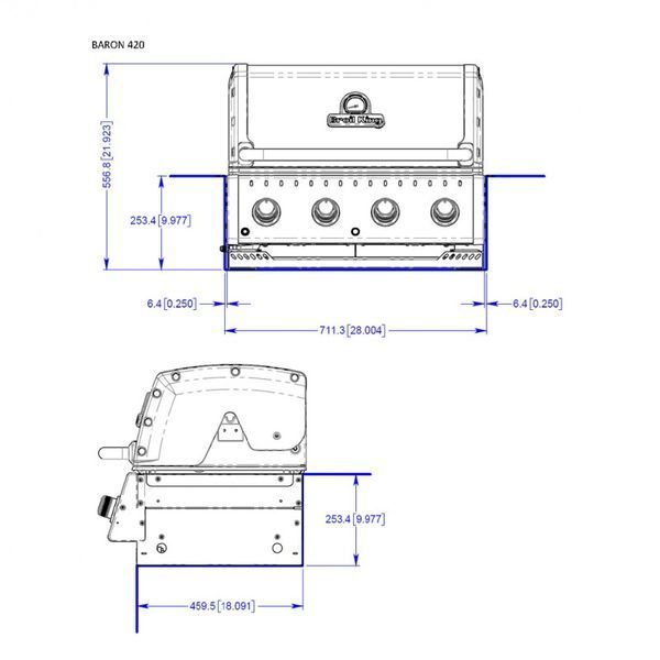 Газовий гриль вбудований Broil King BARON 420 BI 875653 фото