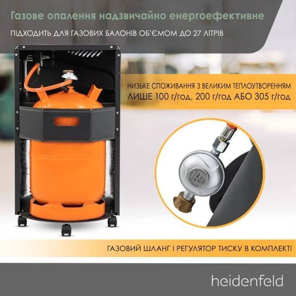 Газовий обігрівач Heidenfeld Inferno (4,2 кВт) new  GH100 фото